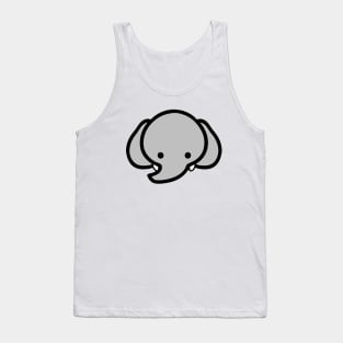 Baby Cartoon Elephant Face Emoticon Tank Top